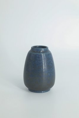 Small Mid-Century Scandinavian Modern Collectible Stoneware Vase No. 108 by Gunnar Borg for Höganäs Ceramics, 1960s-ZAA-1789214