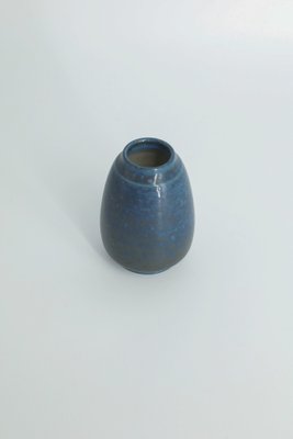 Small Mid-Century Scandinavian Modern Collectible Stoneware Vase No. 108 by Gunnar Borg for Höganäs Ceramics, 1960s-ZAA-1789214