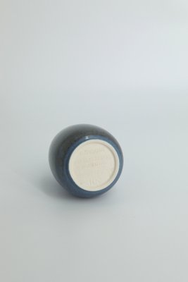 Small Mid-Century Scandinavian Modern Collectible Stoneware Vase No. 108 by Gunnar Borg for Höganäs Ceramics, 1960s-ZAA-1789214