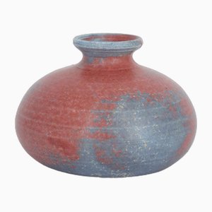 Small Mid-Century Scandinavian Modern Collectible Two-Color Stoneware Vase, 1960s-ZAA-1785037