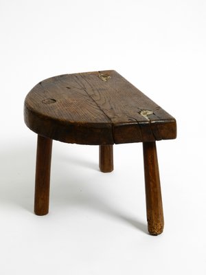 Small Mid-Century Solid Wood Low Milking Stool-RR-1139003