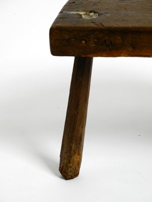 Small Mid-Century Solid Wood Low Milking Stool-RR-1139003