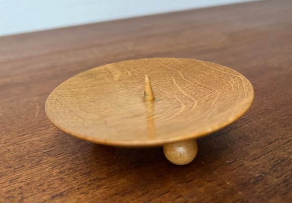 Small Mid-Century Wooden Candleholder, 1960s-UAH-1802375