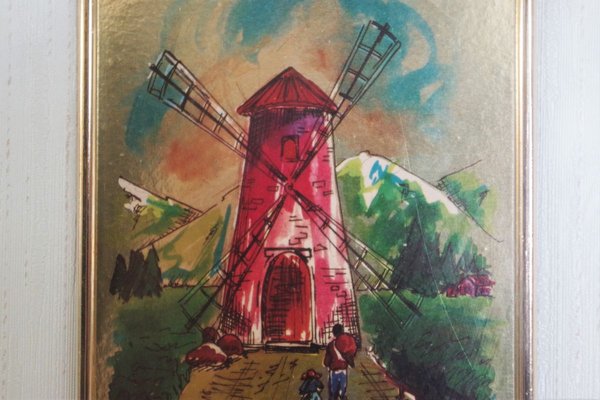 Small Mill Print in Gold Leaf, 1984-KNM-913712