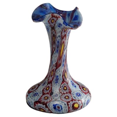 Small Millefiori Murano Glass Vase from Vetreria Fratelli Toso, 1910s-KJP-1410532