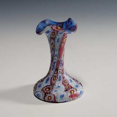 Small Millefiori Murano Glass Vase from Vetreria Fratelli Toso, 1910s-KJP-1410532