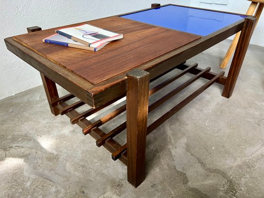 Small Modernist Blue Coffee Table, 1960-WKI-2023717