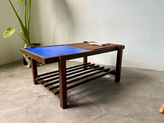 Small Modernist Blue Coffee Table, 1960-WKI-2023717