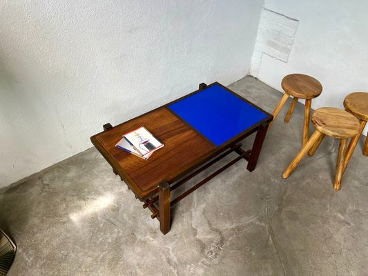 Small Modernist Blue Coffee Table, 1960-WKI-2023717