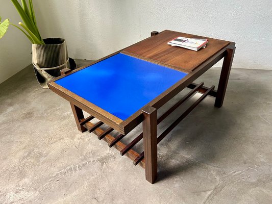 Small Modernist Blue Coffee Table, 1960-WKI-2023717