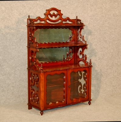 Small Napoleon III Mahogany Showcase-AWH-883170