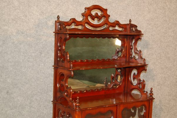 Small Napoleon III Mahogany Showcase-AWH-883170