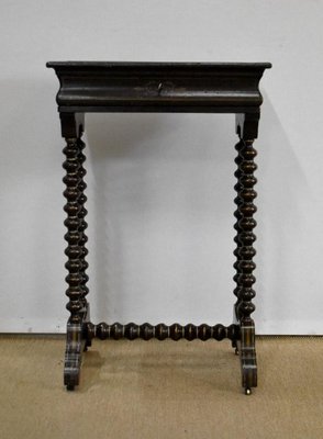 Small Napoleon III Period Lacquered Wooden Work Table, Mid 19th Century-RVK-1100594