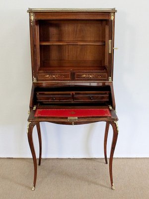 Small Napoleon III Secretaire with Showcase, Mid-19th Century-RVK-978472