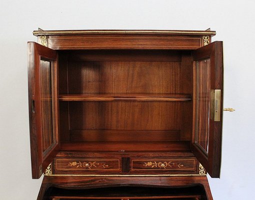 Small Napoleon III Secretaire with Showcase, Mid-19th Century-RVK-978472