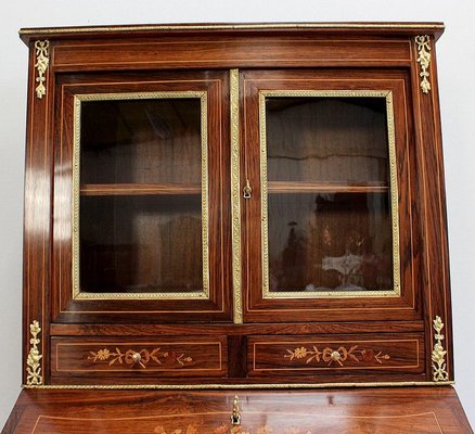 Small Napoleon III Secretaire with Showcase, Mid-19th Century-RVK-978472