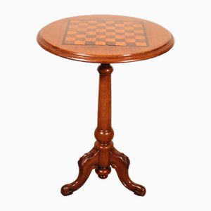 Small Pedestal Table with Checkerboard Top-HPU-2033770