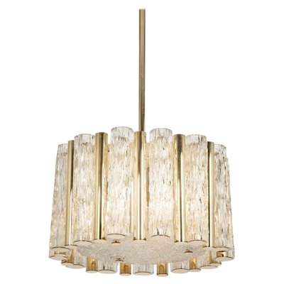 Small Pendant Light in Brass Drum Form from Kaiser, Germany, 1960s-UGR-1085346