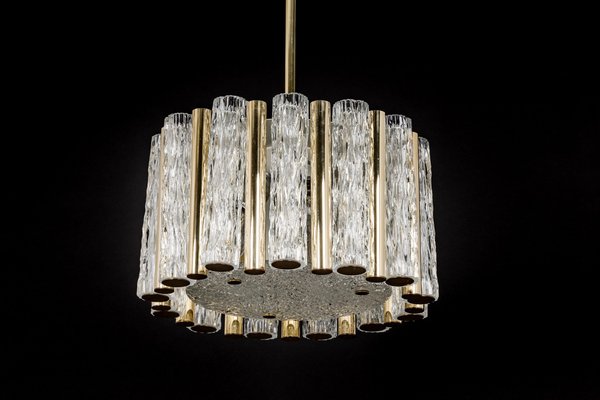 Small Pendant Light in Brass Drum Form from Kaiser, Germany, 1960s-UGR-1085346