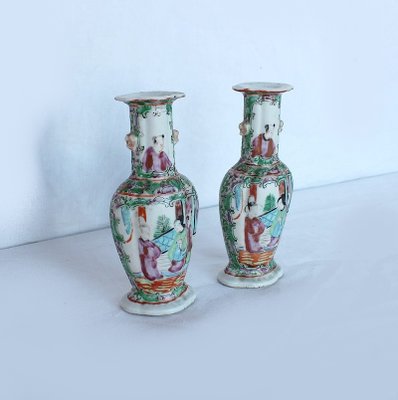 Small Porcelain Baluster Vases, Set of 2-RVK-1080470