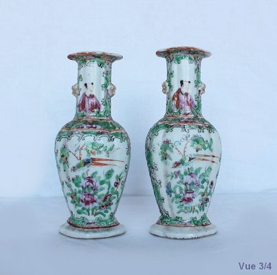 Small Porcelain Baluster Vases, Set of 2-RVK-1080470