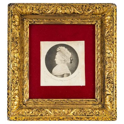 Small Portrait of Madame De Fougeroux De Bondaroy, 18th-Century, Paper, Framed-WFS-1196605