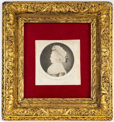 Small Portrait of Madame De Fougeroux De Bondaroy, 18th-Century, Paper, Framed-WFS-1196605