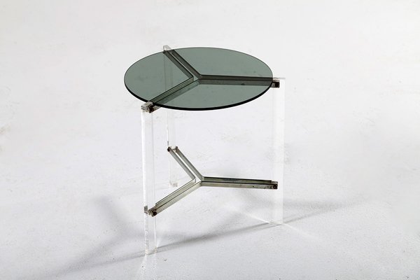 Small Postmodern Acrylic Glass Side Table-QVY-1145107