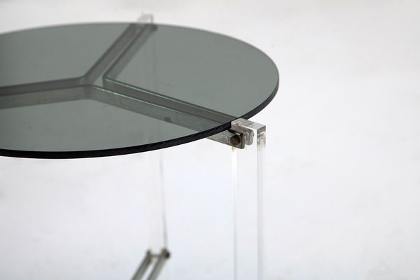 Small Postmodern Acrylic Glass Side Table-QVY-1145107