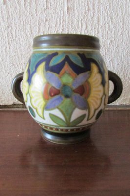 Small Pot with Handles from GOUDA, Holland, 1930s-RDN-1814387