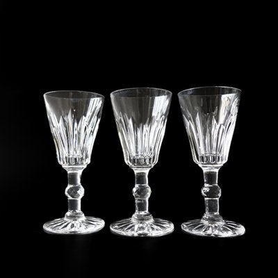 Small Pyramid Liqueur Glasses in Crystal by Fritz Kallenborg for Kosta, Set of 5-JKV-1795750