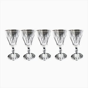 Small Pyramid Liqueur Glasses in Crystal by Fritz Kallenborg for Kosta, Set of 5-JKV-1795750