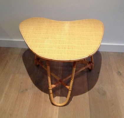 Small Rattan Coffee Table, 1970s-BA-1365679