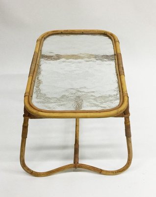 Small Rattan Side or Coffee Table by Dirk Van Sliedregt for Rohe Noordwolde, 1950s-UCH-1224835