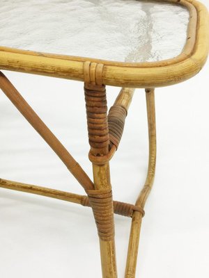 Small Rattan Side or Coffee Table by Dirk Van Sliedregt for Rohe Noordwolde, 1950s-UCH-1224835