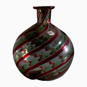 Small Red and Green Murano Glass Vase from Maestri Di Murano, 1960s-RCE-2038024