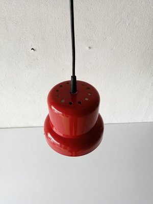 Small Red Metal Poker Pendant Lamp by Jo Hammerborg for Fog and Mørup, Denmark, 1970s-RDS-1148023