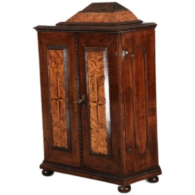 Small Renaissance Cabinet in Chiselled Iron & Walnut-DXD-2023653