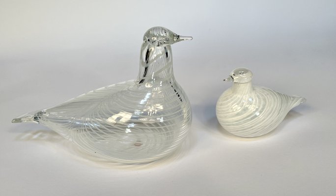 Small Riekko Bird Figurine in Mouth-Blown Art Glass by Oiva Toikka for Iittala, Finland, 1980s-JP-1702251