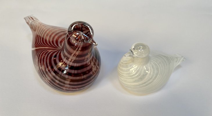 Small Riekko Bird Figurine in Mouth-Blown Art Glass by Oiva Toikka for Iittala, Finland, 1980s-JP-1702251