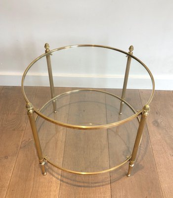 Small Round Brass Coffee Table from Maison Baguès, 1940s-BA-1725872