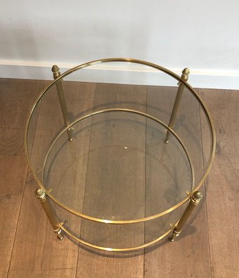 Small Round Brass Coffee Table from Maison Baguès, 1940s-BA-1725872