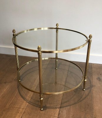 Small Round Brass Coffee Table from Maison Baguès, 1940s-BA-1725872