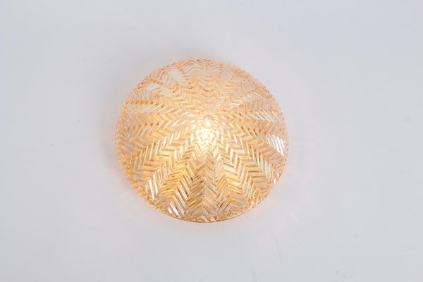 Small Round Glass Flush Mount attributed to Limburg, Germany, 1970s-UGR-1756246