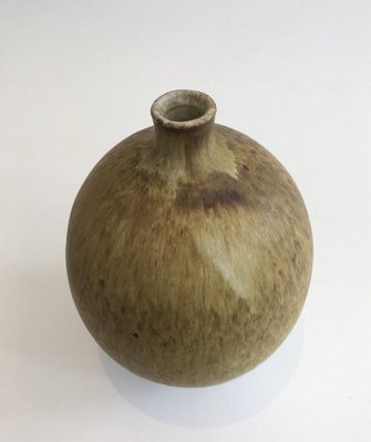 Small Sandstone Single-Flower Vase by Edouard Chapallaz for Chapallaz Duillier, Switzerland, 1950s-BA-658394