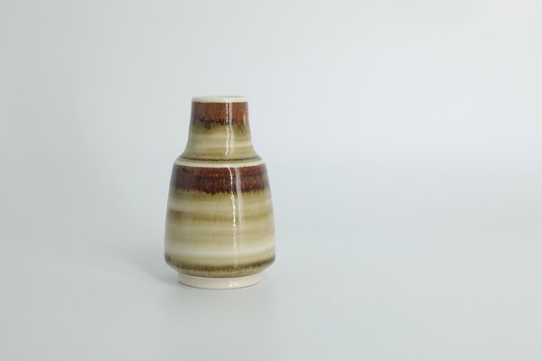 Small Scandinavian Brown Stoneware Vase by Gunnar Borg for Höganäs Ceramics, 1960s-ZAA-1777696