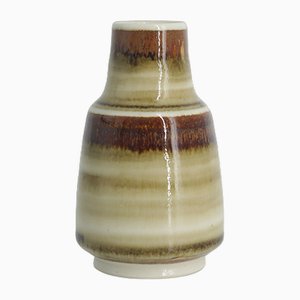 Small Scandinavian Brown Stoneware Vase by Gunnar Borg for Höganäs Ceramics, 1960s-ZAA-1777696