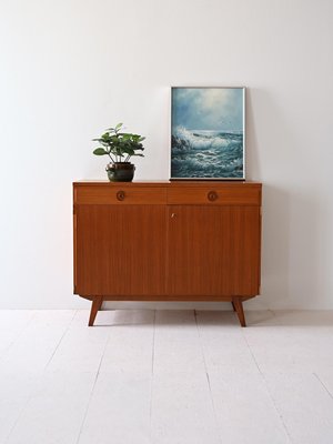 Small Scandinavian Sideboard in Teak, 1960s-QWP-2035492