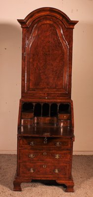 Small Secretaire in Burl Walnut with Dome, 18th Century-HPU-1060972