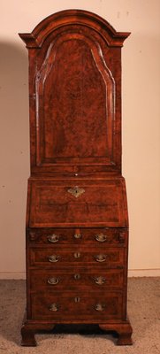 Small Secretaire in Burl Walnut with Dome, 18th Century-HPU-1060972